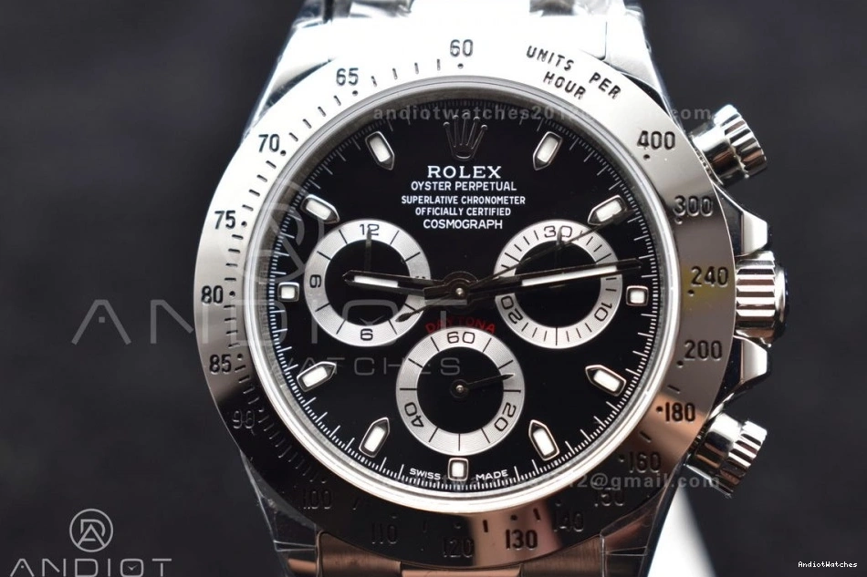 Daytona WF 1:1 Resilient Black Diamonds Edition A SS Best 116509 Dial 752 Bracelet on 0809